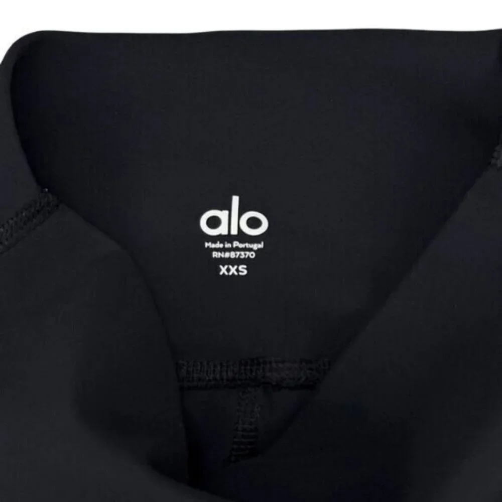 Alo Yoga Warrior Ripped High Waisted Contour Legging In Black Size XXS